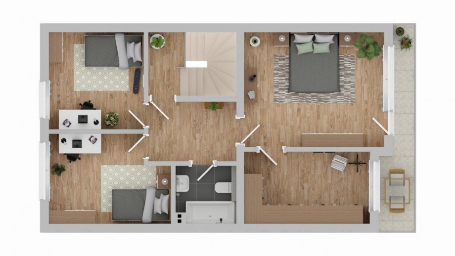 Obergeschoss Reihenmittelhaus Kaarst