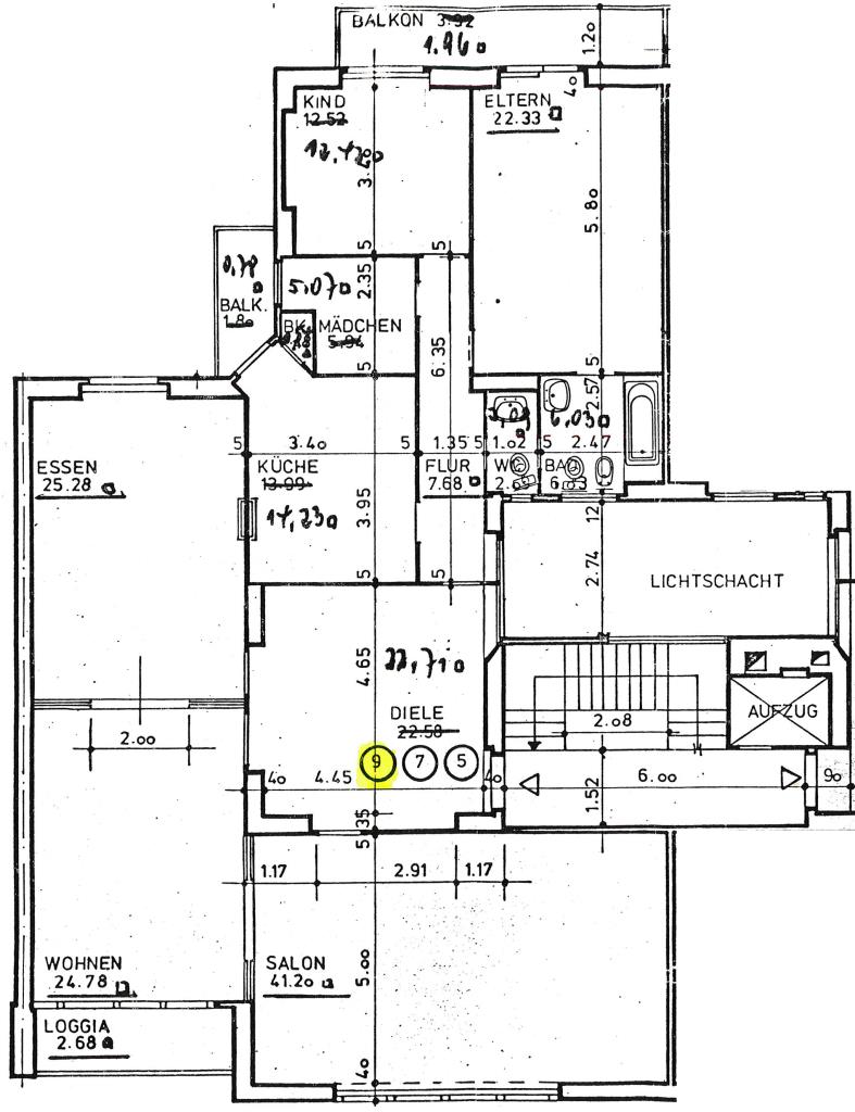 Einzel Grundriss Wohnung 
