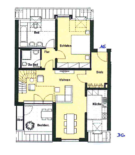 Dachgeschoss Wohnung D�sseldorf