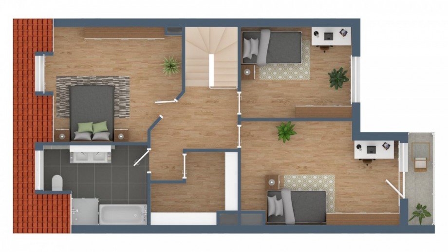 Grundriss Dachgeschoss Wohnung D�sseldorf