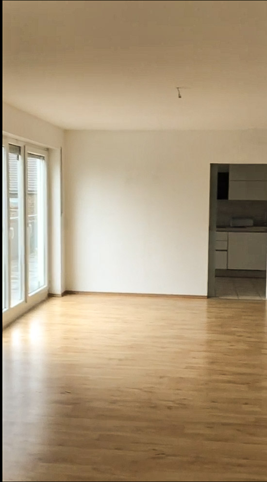 Wohnraum und K�che Dachgeschosswohnung D�sseldorf