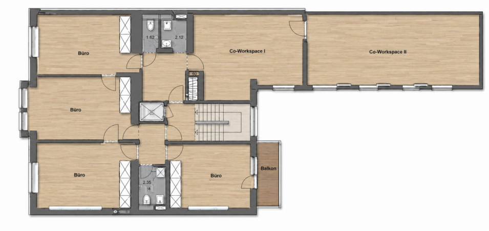 Der Grundriss B�rofl�che D�sseldorf