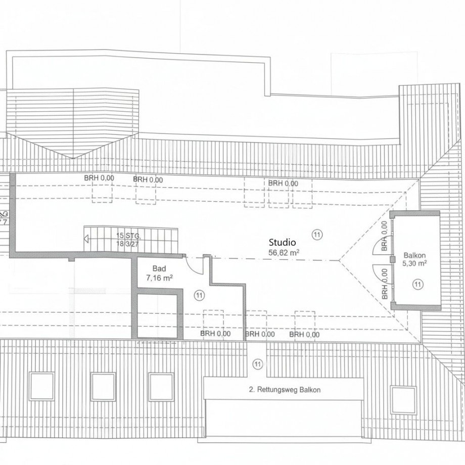 Grundriss Ebene 2 Dachgeschosswohnung D�sseldorf