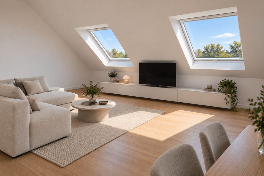 Visualisierung Wohnraum WE 10 Mehrfamilienhaus Meerbusch