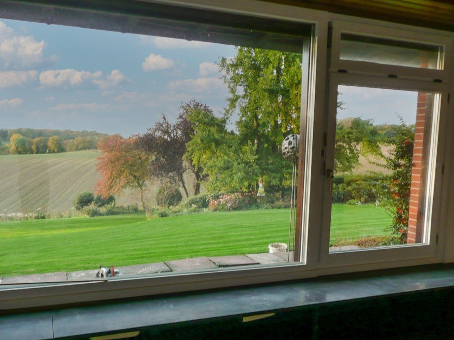 Blick aus dem Wohnzimmerfenster Haus D�sseldorf
