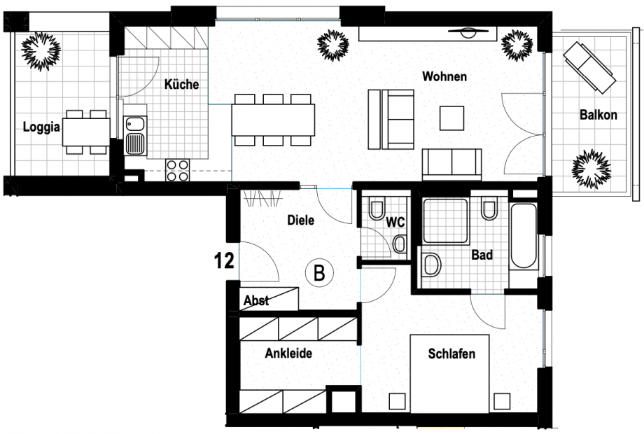 Grundriss Wohnung D�sseldorf