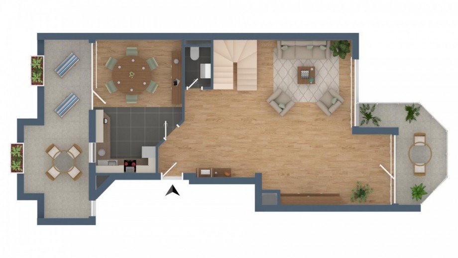 Grundriss 5. Obergeschoss Wohnung D�sseldorf