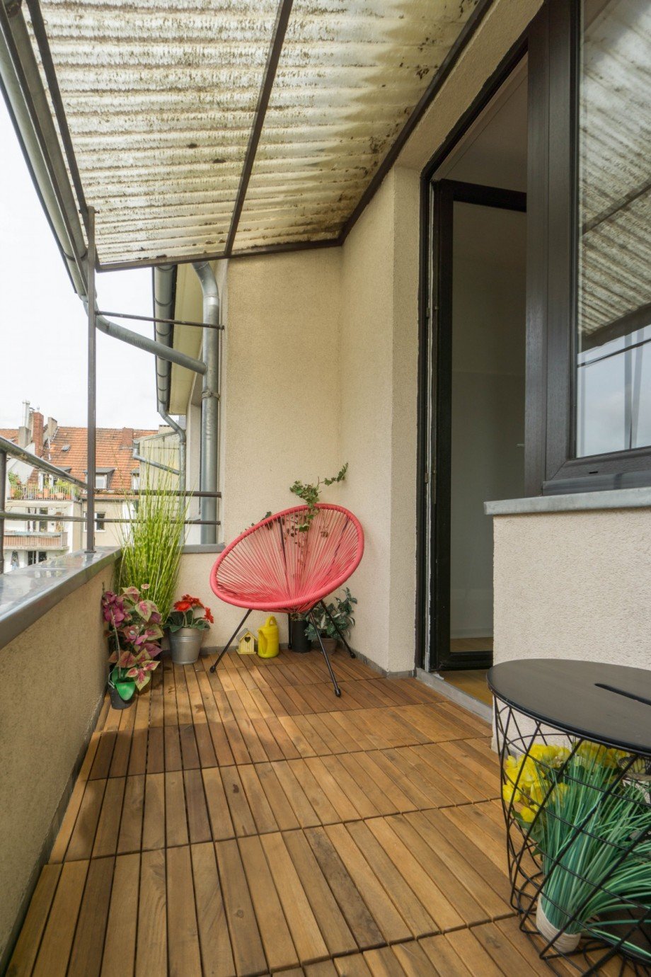 Balkon mit �berdachung Wohnung D�sseldorf