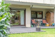 Die gro�z�gige Terrasse Zum Wohlf�hlen! 3-Zimmer Erdgeschosswohnung mit gro�em Garten und Einzelgarage