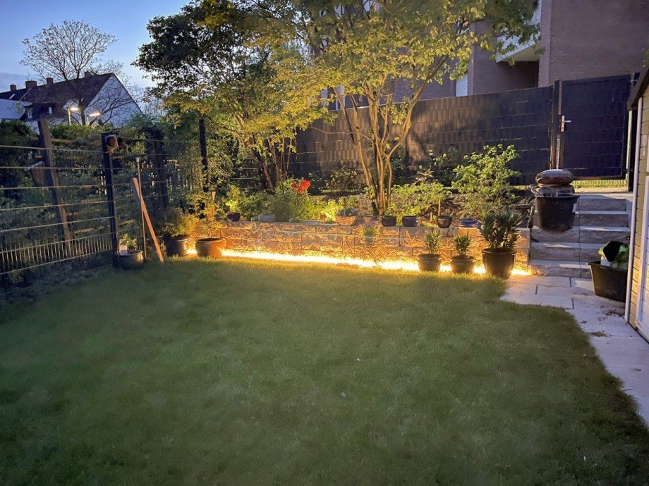 Garten am Abend Einfamilienhaus D�sseldorf