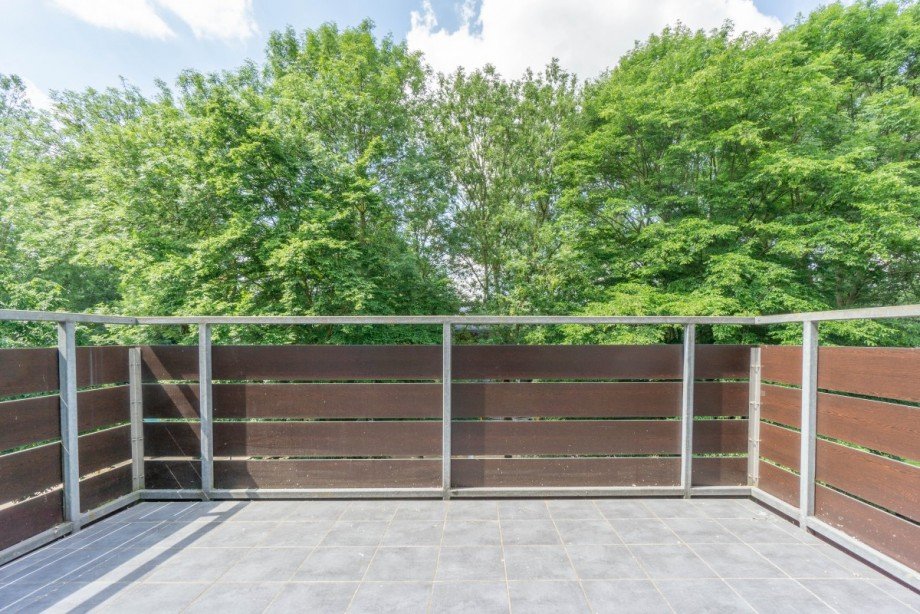 Der Balkon am Wohnraum Wohnung D�sseldorf