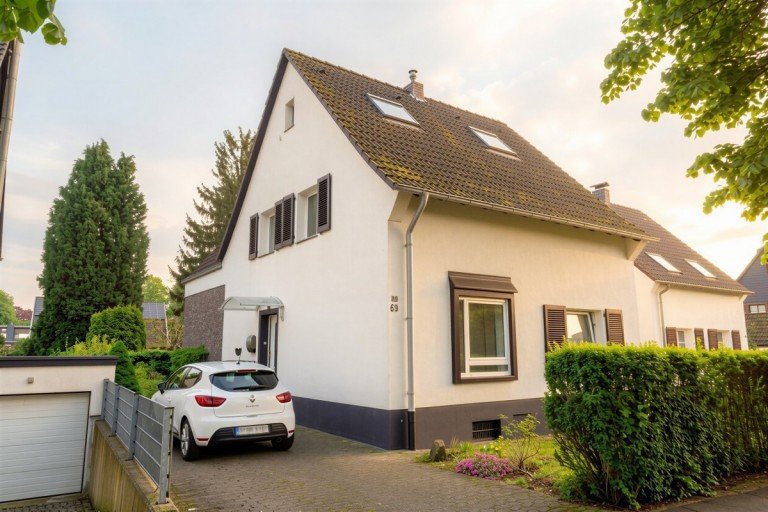 Ansicht des Hauses Ratingen Zweifamilienhaus Gepflegtes, bezugsfreies Zweifamilienhaus auf gro�em Grundst�ck in gesuchter Wohnlage