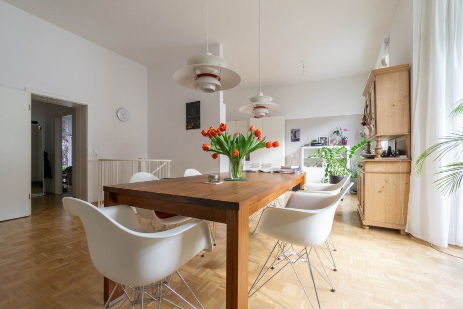 Wohn-/Essbereich im 2. Obergeschoss Maisonettewohnung D�sseldorf