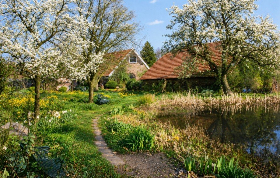 Historische Ansicht mit Teich Haus Xanten
