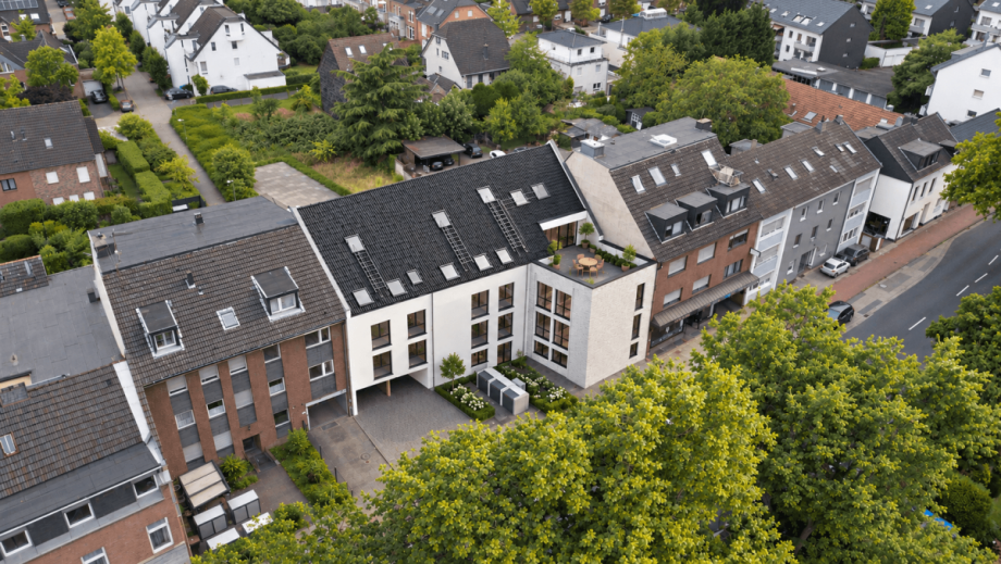Visualisierung Vogelperspektive Mehrfamilienhaus Meerbusch