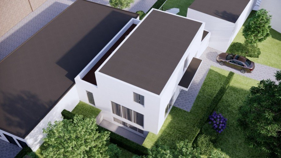 Projektierte Neubebauung Einfamilienhaus D�sseldorf