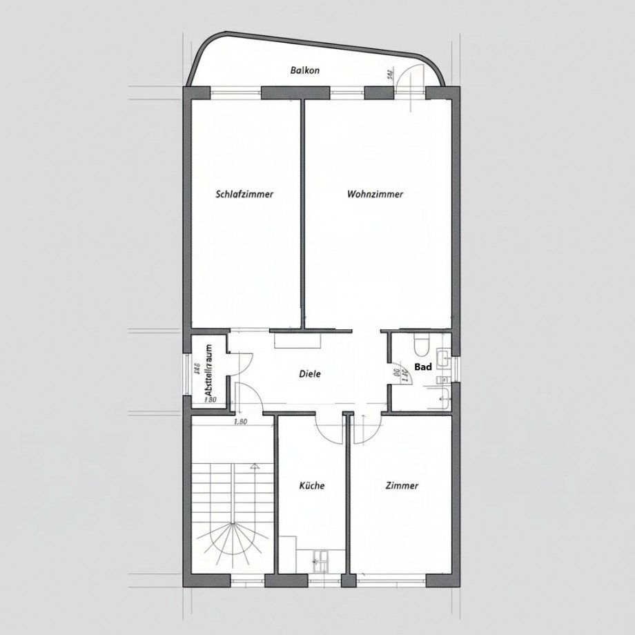 Grundriss Etagenwohnung D�sseldorf