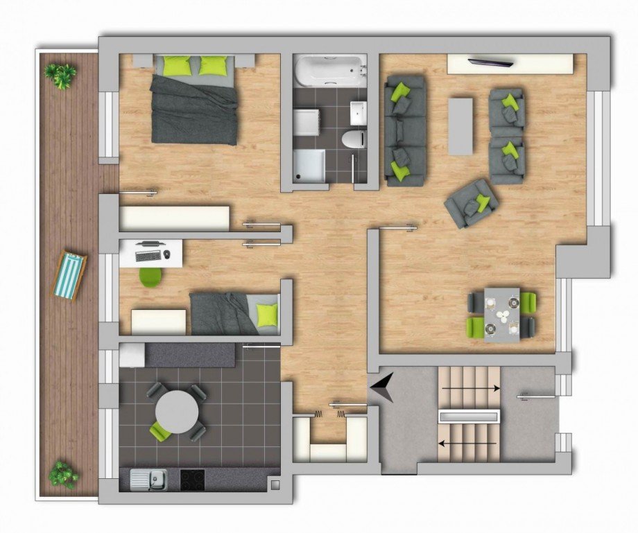 Grundriss Wohnung D�sseldorf